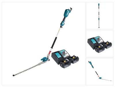 Zdjęcie produktu dla Akumulatorowe nożyce do żywopłotu Makita DUN 500 WRF2 18 V 50 cm bezszczotkowe + 2x akumulator 3,0 Ah + ładowarka