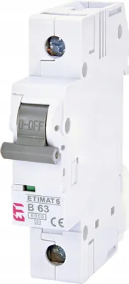 Image de Disjoncteur de protection de ligne unipolaire B 63A, disjoncteur LS