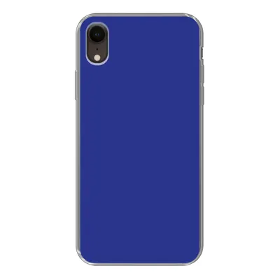 Produktbild von MuchoWow® Handyhülle Schutzhülle Hülle für iPhone XR Blau - Einfarbig - Dunkelblau Silikon Softcase Handy Hülle - Schutzdeckel