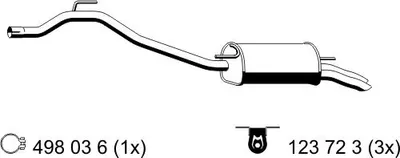 Produktbild von ERNST 176194 Endschalldämpfer für VW Transporter IV Bus (70B, 70C, 7DB, 7DK, 70J, 70K, 7DC, 7DJ) Auspuff