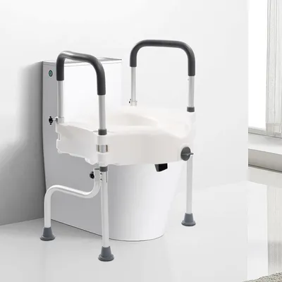Zdjęcie produktu dla Pomoc przy wstawaniu z toalety Pomoc przy wstawaniu z toalety Pomoc przy wstawaniu z toalety 100kg 220lbs Podnośnik deski sedesowej z regulacją wysokości