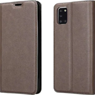 Immagine prodotto di Cadorabo custodia per Samsung Galaxy A31 custodia protettiva in marrone custodia per cellulare cover chiusura magnetica
