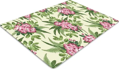 Obrázek produktu pro Podložka pod kancelářskou židli 120 cm x 90 cm Podložka pod kancelářskou židli - Tropické květy