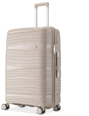 Produktbild von SKYCASES Travel One – Mittelgroßer Hartschalenkoffer 24 Zoll 68 l – Beige – Polypropylen – 4 Rollen – TSA Kombinationsschloss