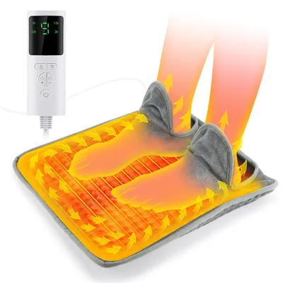 Produktbild von Elektrischer Fußwärmer, 9 Temperaturstufen & 4 Timer, kuscheliges Wärmekissen, maschinenwaschbar, Fußheizung für Zuhause
