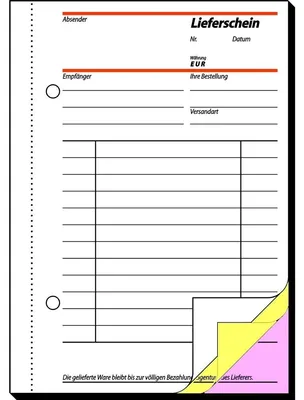 Obrázek produktu pro SIGEL SD014 Dodací listy s potvrzením o převzetí, 1., 2. a 3. list vytištěné, A6, samopropisovací, 3 x 40 listů