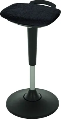 Produktbild von STIER Multibewegliche Stehhilfe mit Tellerfuß Sitzhöhe 600-840mm Schwarz
