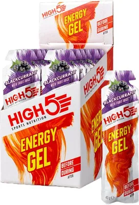 Immagine prodotto di HIGH5 - Gel energetico isotonico - Ribes nero - Gel energetico - Gel sportivo isotonico - Corsa e ciclismo - 20 x 40 ml