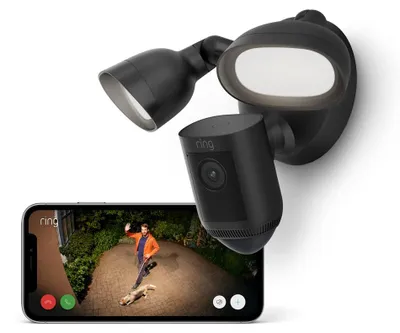 Produktbild von Ring Floodlight Cam Wired Pro, IP-Sicherheitskamera, Draußen, Kabellos, 2000 lm, 3000 K, Decke/Wand