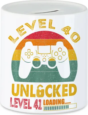 Produktbild von Level 40 Unlocked Level 41 Loading Spardose Geburtstag Konsole Happy Birthday Controller Gamepad Spiel