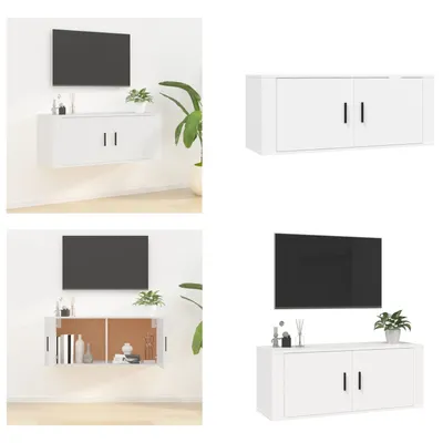 Immagine prodotto di vidaXL Mobile TV a parete bianco 100x34,5x40 cm - Mobile TV a parete - Mobile TV a parete - Mobile TV - Consolle TV