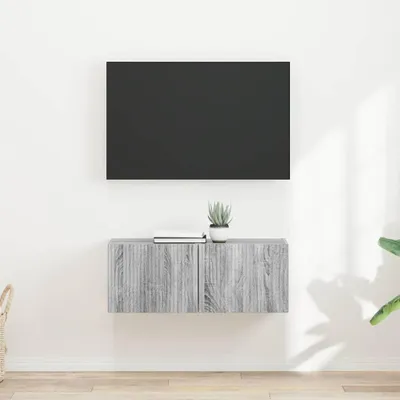 Produktbild von "Schlussverkauf" TV-Wandschrank 2 Stück - WohnzimmerTV-Möbel/TV-Tisch - Graues Sonoma 60x31x29,5 cm  C14454