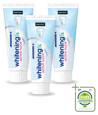 Produktbild von 3 x Sence Whitening Zahncreme mit Fluorid - 75 ml - Großpackung - 3 Stücke