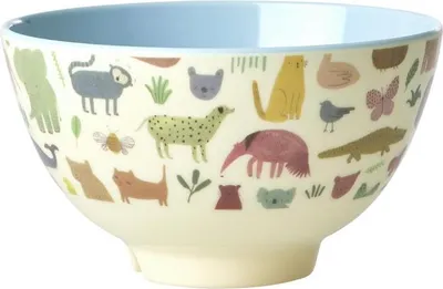 Immagine prodotto di Ciotola in melamina per riso - Motivo giungla blu 300ml