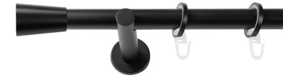 Produktbild von SN Deco - Stilgarnitur Nizza, 19 mm, 1-Lauf, schwarz, 300 cm (2x150 cm inkl. Verbinder)
