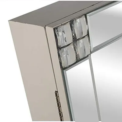 Immagine prodotto di Specchio a parete con porta a battente e cornice bianca
