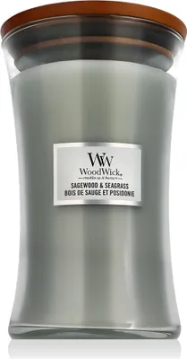 Productafbeelding van WoodWick - Vaas met geurkaars: Sagewood & Seagrass (sagelhout en zeegras), 609,0 gram