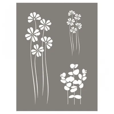 Produktbild von Schablone 15 x 20 cm - Blumen-Mix