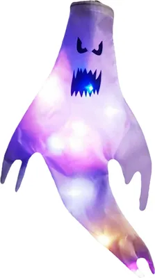 Obrázek produktu pro Halloween závěsné světlo strašidelné LED lampa duchů napájená bateriemi závěsné barevné světlo duchů pro Halloween party bar venkovní zahradní dekorace