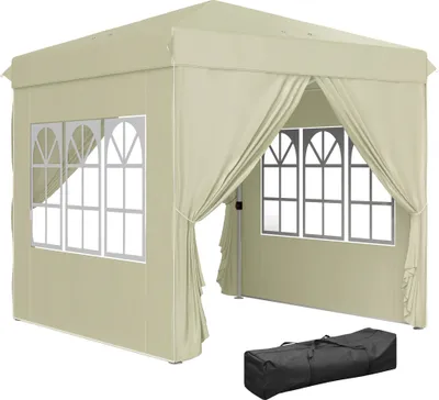 Image de Outsunny Pavillon env.2,5x2,5m, hydrofuge stable résistant à l'hiver Pop-up Pavillon pliable, protection UV 50+