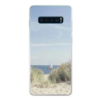 Produktbild von MuchoWow® Handyhülle Schutzhülle Hülle für Samsung Galaxy S10 Plus Nordsee - Dünen - Boot Silikon Softcase Handy Hülle - Schutzhülle
