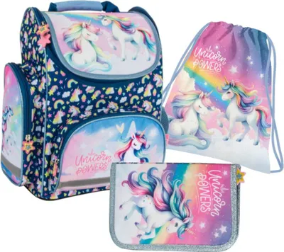 Produktbild von Schulranzen Schulset für Mädchen 3-teilig Einhorn 16 Derform