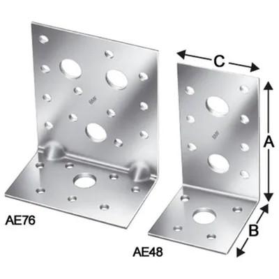 Produktbild von AE76 Winkelverbinder 90x48x76x3mm