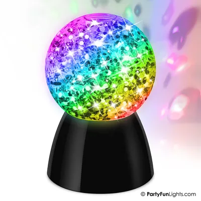 Image de PartyFunLights - Lampe boule à facettes - fonctionne à piles - change de couleur