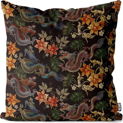 Produktbild von VOID Asien Drache China Kultur Kissenbezug Kissenhülle sofa couch wohnzimmer dekoration wasserfest Outdoor Garten Kissen bezug deko