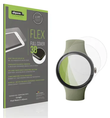 Produktbild von 2x Full Cover Schutzfolie matt für Google Pixel Watch 5 45mm Panzerfolie Anti-Shock