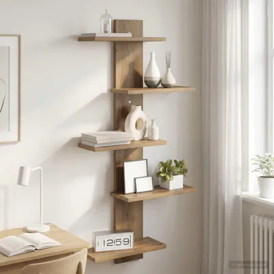 Produktbild von Möbel Wandregal Artisan-Eiche 48,5 x 15 x 101 cm Holzwerkstoff - Wandregale CC1716