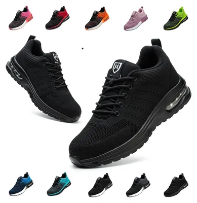 Immagine prodotto di Scarpe antinfortunistiche da lavoro, con puntale in acciaio, colore nero, taglia EU 45, adatte sia per uomo che per donna