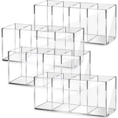 Produktbild von Acryl-Stiftehalter mit 4 Fächern, transparent