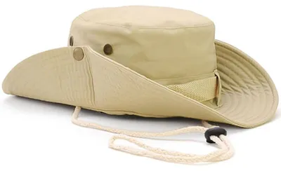 Productafbeelding van Zonnehut Booniehoed, geschikt voor heren en dames, met UV-bescherming, brede rand, opvouwbaar, beige, one size