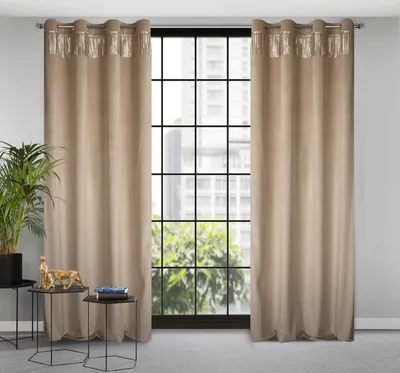Produktbild von Vorhang JASPER beige SZ 140x250 cm  Ösen