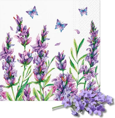 Zdjęcie produktu dla Paw Serwetki Papierowe 20 Sztuk Lawenda 33x33cm