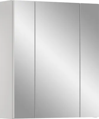 Image de Meuble de rangement avec miroirs – Blanc laqué – KLEANKIN
