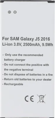 Produktbild von Akku passend für den Samsung Galaxy J5 2016 Akku EB-BJ510CBC, EB-BJ510CBE, GH43-04601A