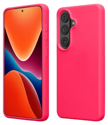 Produktbild von kwmobile Handyhülle für Samsung Galaxy S26 Hülle - Case Silikon - Kabelloses Laden - Schutzhülle Cover in Neon Pink