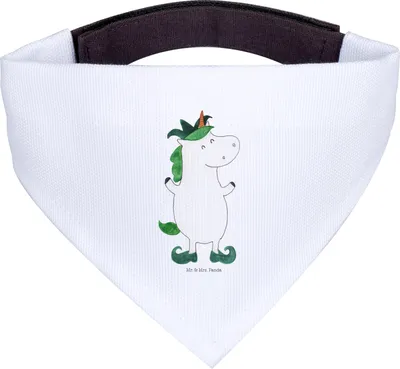 Produktbild von Mr. & Mrs. Panda Tuch Einhorn Joker - Weiß - Geschenk, Hofnarr, Halstuch Hund, Mittelalter, Kasper, Einhörner, Unicorn, Hunde-Halstuch, Für Hunde, Hundehalstuch