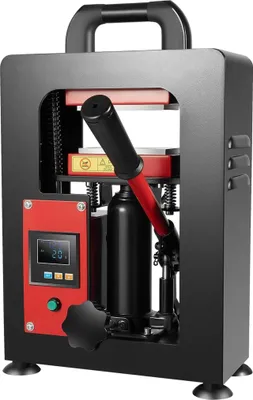 Produktbild von 5-Tonnen Rosin-Presse 300W mit beheizten Doppelplatten (6x12 cm), digitaler Temperatursteuerung und Timer