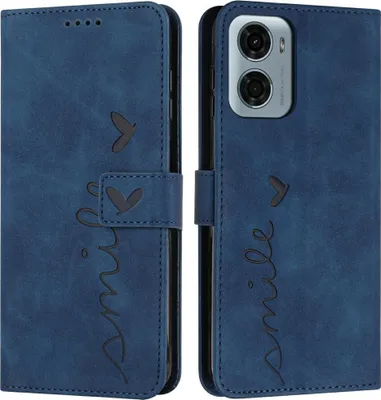 Produktbild von Motorola Moto G05 / E15 Hülle - Coverup Smile Klapphülle - Blau
