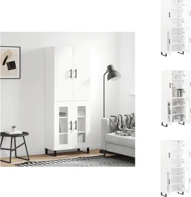 Produktbild von vidaXL Highboard Weiß 69,5x34x180 cm Holzwerkstoff -  Sideboards