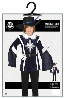 Produktbild von Guirca Musketier Jungenkostüm 7-9 Years 7-9 Years