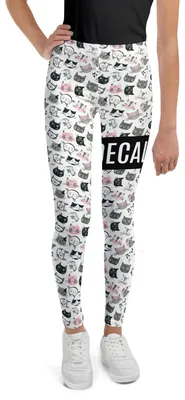 Produktbild von DECALVIBES Mädchen Leggings für Kinder & Jugendliche Urban Side Meow Cats - 164