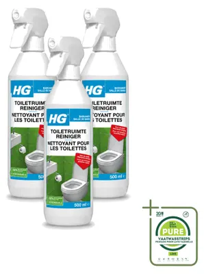 Produktbild von 3 x HG Bad- und Toilettenreiniger für die tägliche Reinigung 500 ml - Großpackung - 3 Stücke