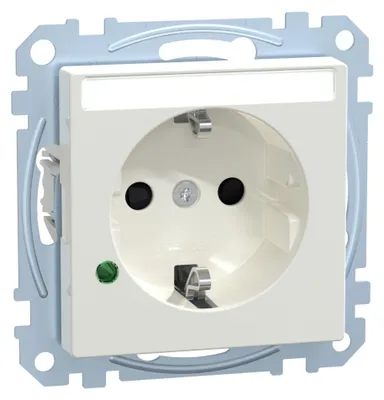 Imagen del producto de MERTEN SCHUKO - Enchufe 16A MEG2305-0319, termoplástico, polarizado, blanco. Protección contra sobretensiones. Modelo: MEG23. Referencia: MEG2305-0319 (MEG2305-0319)