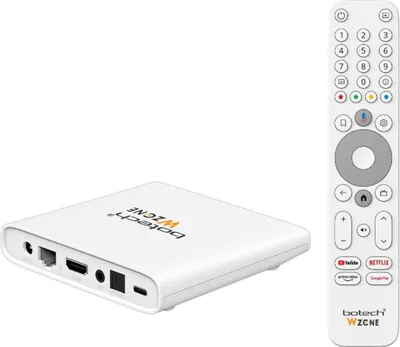 Produktbild von GigaBlue Botech WZone 4K UHD Android 12 TV Mediaplayer Weiß (HDR, WiFi5, Dolby, Sprachfernbedienung)