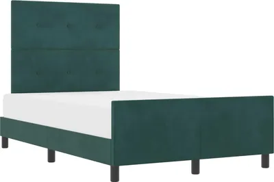 Zdjęcie produktu dla Łóżko sprężynowe Ciemna zieleń 120 x 200 cm Aksamit