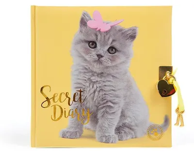 Immagine prodotto di Diario Studio Pets con lucchetto - Diario con gattino rosa per bambini